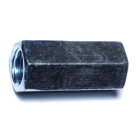 Midwest Fastener Coupling Nut, 5/8"-11, Steel, Zinc Plated, 2-1/8 in Lg, 25 PK 03640